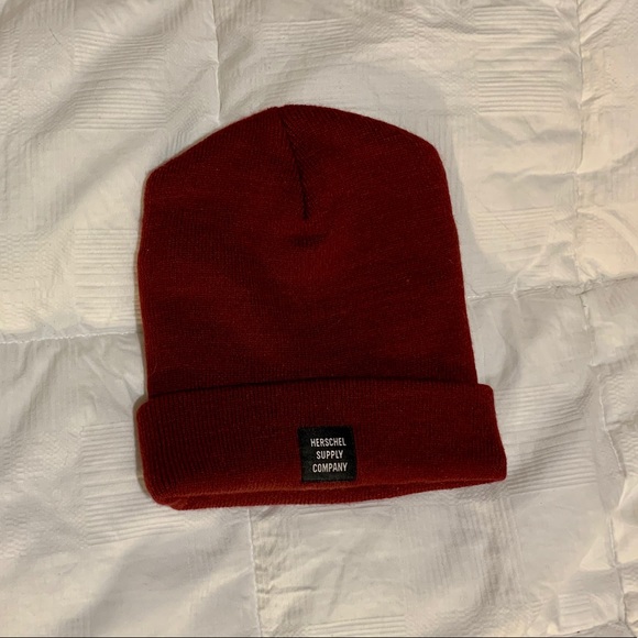 Herschel supply company burgundy beanie